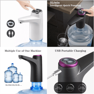 Automatic Electric Water Dispenser Pump – Wireless USB Rechargeable Bottle Pump for 5 Gallon Drinking Bottles – Smart, Pressure-Charging Water Treatment Appliance for Home & Office - Image 2