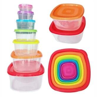 278c58f8-ce05-4978-b705-f383806188f0-700x644-1-1.jpeg 7Pcs Rectangular Food Storage Bowl Plastic with Lids Freshing Box Rainbow Food Preservation Food Sealed Box Refrigerator Storage - Image 1