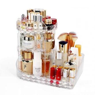 3269677e-9a50-4f0c-a0de-06b0cc0a951b-1.jpeg Large Capacity 360° Rotating Acrylic Makeup Organizer – Cosmetic Storage Stand for Perfume, Skincare & Jewelry Display - Image 1