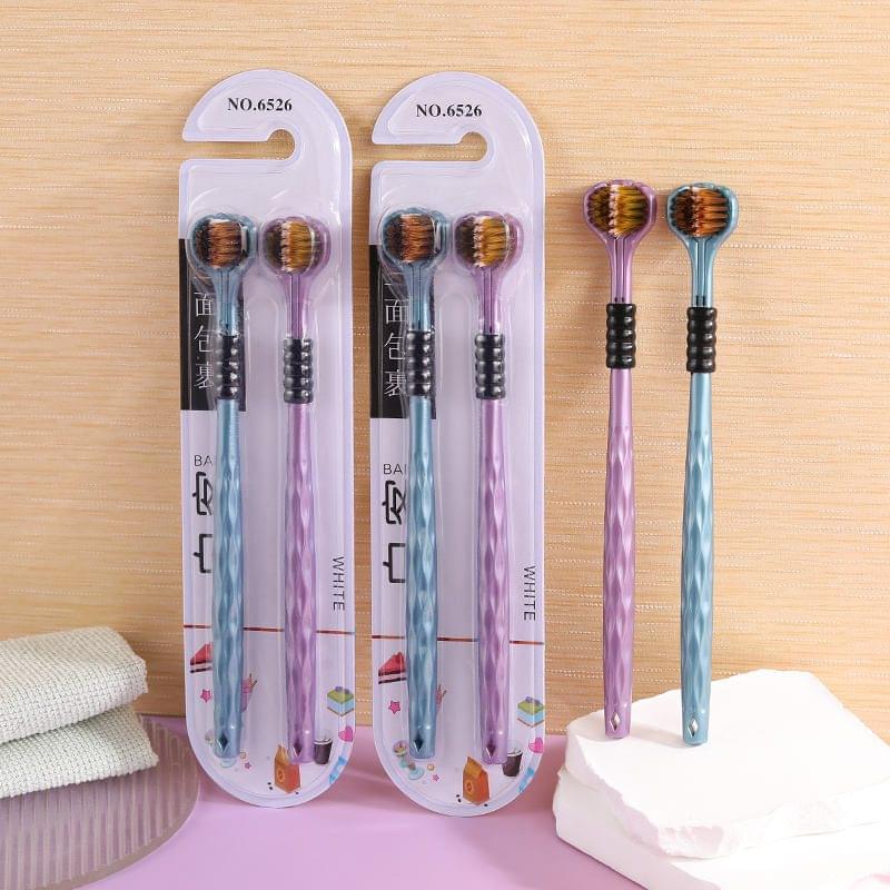 360° Rotating 3-Sided Toothbrush – Soft Bristle 3D Design Adult Toothbrush | Deep Cleaning & Autistic-Friendly Oral Care - Image 2