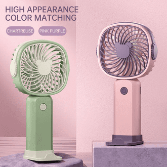 3-Speed USB Rechargeable Mini Portable Fan with Phone Holder – Fast Charging Handheld Cooling Fan - Image 2