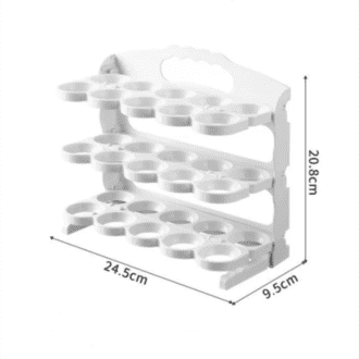 3-Layer Foldable Egg Storage Box – Space-Saving Refrigerator Door Organizer & Kitchen Egg Holder Container - Image 2