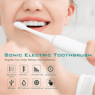 USB Rechargeable Ultrasonic Sonic Electric Toothbrush with 4 Brush Heads – 6 Cleaning Modes, 2-Minute Smart Timer & IPX7 Waterproof - Image 2
