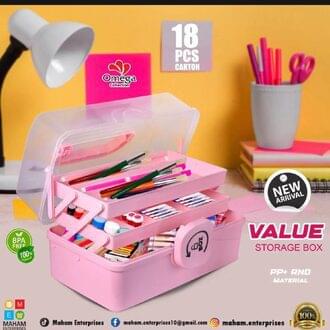3-Layer Value Storage Box – Multi-Compartment Stackable Organizer for Home, Kitchen & Household Use - Image 1