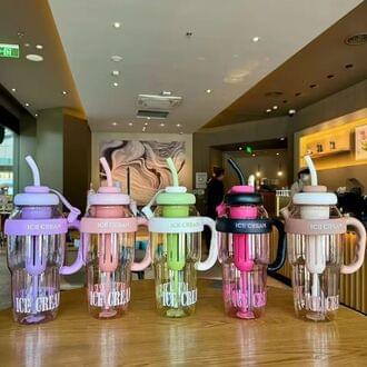 WhatsApp-Image-2026-05-02-at-6.48.02-AM-1-1.jpeg Cute Summer Plastic Cup – Milky Tea & Juice Cup with Straw, Lucky Belly Design Water Bottle (Portable Drink Cup) - Image 1