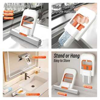 GullPlaza.pk Mini Handheld Cleaning Mop – Dry & Wet Dual-Use Portable Sponge Mop for Kitchen, Coffee Table, Glass & Home Cleaning - Image 2