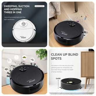 GullPlaza.pk 3-in-1 Smart Robot Vacuum Cleaner – USB Rechargeable Wireless Sweeping, Vacuuming & Mopping Robot for Home & Office - Image 2