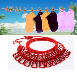 GullPlaza.pk Portable Elastic Clothesline with 12 Clothespins – Adjustable Travel Laundry Drying Line for Outdoor, Camping & Home - Image 1