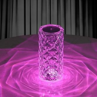 H71e3b0c85de24d00b774ecf8024acdddb GullPlaza.pk Modern LED Crystal Table Lamp – 16 Color RGB USB Rechargeable Dimmable Night Light with Remote Control - Image 1