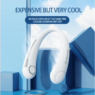 GullPlaza.pk Portable Neck Fan – USB Rechargeable Bladeless Mini Cooling Fan for Travel, Sports & Outdoor Use - Image 4