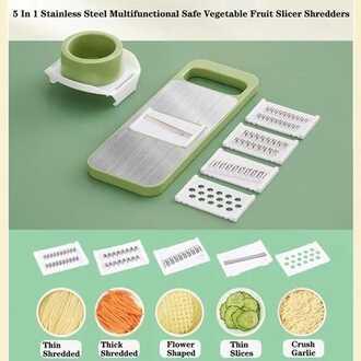 5-in-1 Multi-Purpose Cutter – Vegetable & Fruit Slicer, Chopper and Peeler Kitchen Tool - Image 6