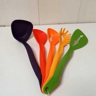 5-Pcs Colorful Silicone Kitchen Spoon Set – Heat Resistant & Non-Stick Cooking Utensils - Image 8