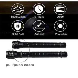 Tactical LED Flashlight 9000 High Lumens – 200W Super Bright XHP70.2 Long Torch Light with Compass, Zoomable, Waterproof, and Explosion-Proof Heavy-Duty Searchlight - Image 14